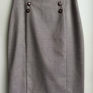 Chic Beige Skirt with Button Detail